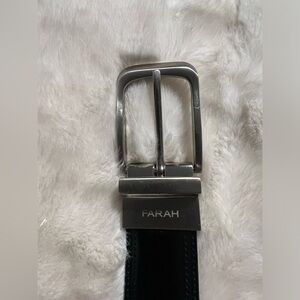 Farrah men’s black leather belt